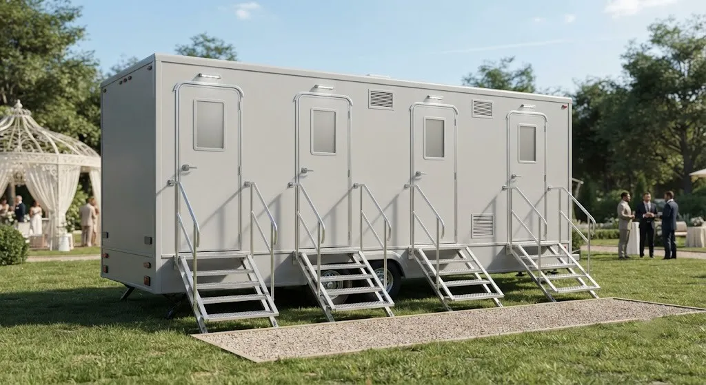 4 Stall Restroom Trailer in Newton, MA